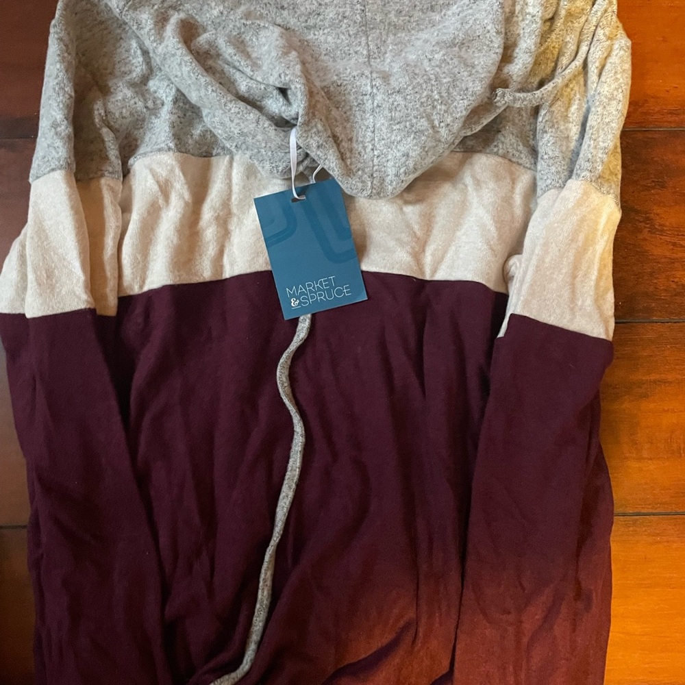 Market & Spruce Heather Gray Hoodie